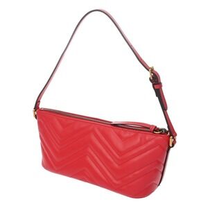 Gucci Shoulder Red GG Bag Marmont Leather